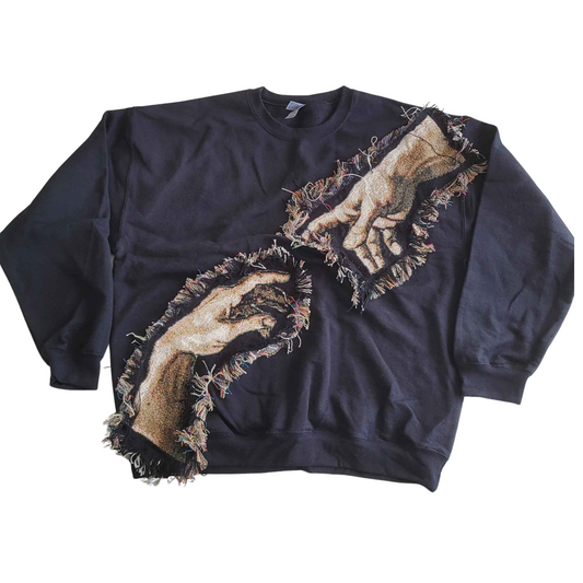 Hands of God Tapestry crewneck
